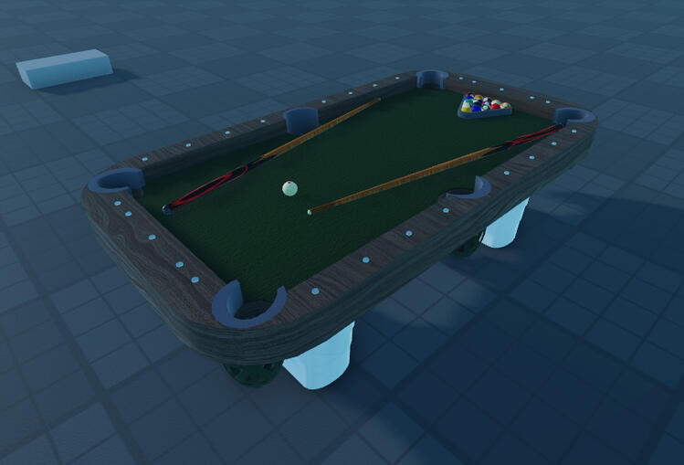 A vintage style pool table